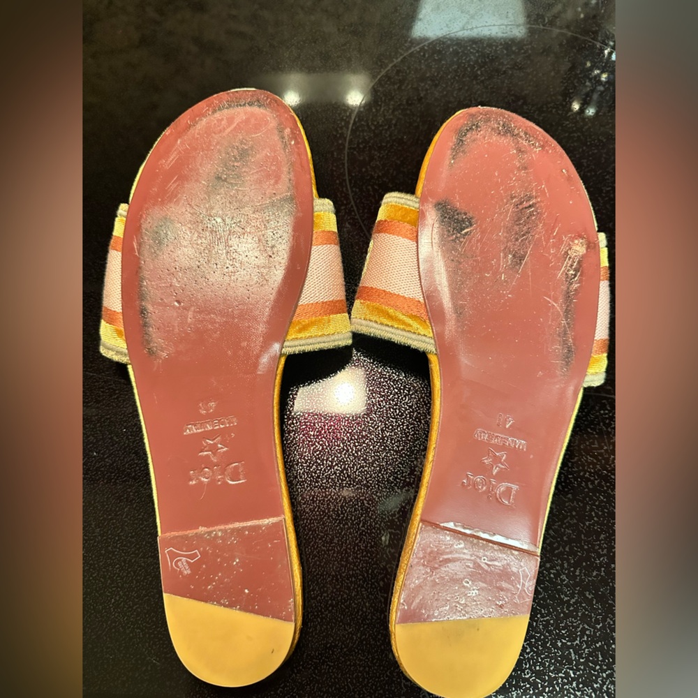 Christian Dior Slides velvet with Dustbag size 41 or US 10 - Picture 5 of 7